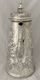 Georgian, George II, Silver Coffee Pot. London 1735 Gabriel Sleath. 25 troy ounces.