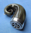 Miniature Horn & Silver Mounted Vinaigrette/Edinburgh 1896/Sponge