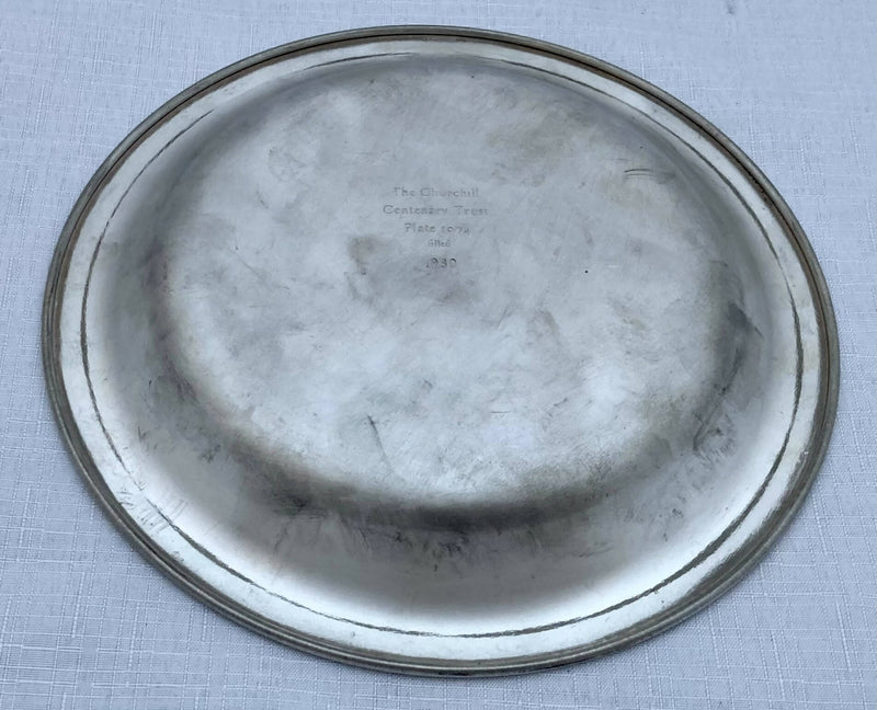 Elizabeth II Sir Winston Churchill Filled Silver Plate. London 1974 John Pinches (Medallists) Ltd.