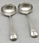 Georgian, George III, Pair of Silver Sauce Ladles. London 1814 Thomas Wallis II & Jonathan Hayne. 3 troy ounces.