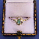 9ct Gold Emerald and Diamond Ring Size M +1/2