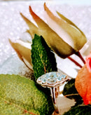 New Paraibe Apatite Cluster Ring  in Sterling Silver - Size P/Q