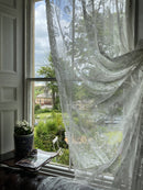 Beautiful Antique Elaborate Design white Cotton cotton lace Curtain Panel -175/320cms