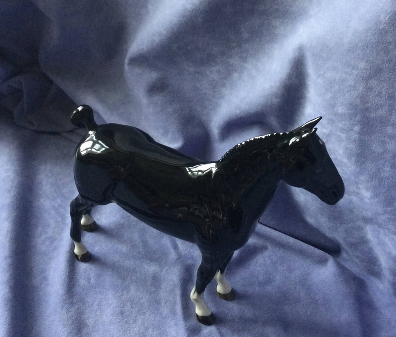 Beswick Hackney Pony Beswick Gloss Horse figure Beswick Black Hackney Pony figurine