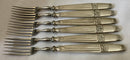 Mid Century Silver Plated Cased Dessert Cutlery Set for Six by Elkington & Co. Retailed by Manoah Rhodes.