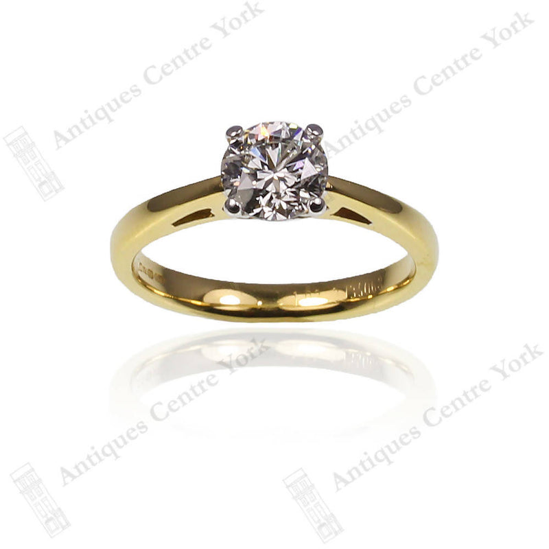 Certified 18ct Diamond 1.03ct Solitaire Ring