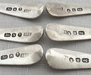 Georgian, George III, Set of Six Bright Cut Silver Teaspoons. London 1796 Solomon Hougham. 2.2 troy ounces.