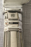 Victorian silver handled Kings pattern dessert service for twelve persons. Sheffield circa 1853 - 1862, Martin Hall & Co.