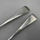 Pair of George III silver tablespoons