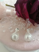 Freshwater Pearl Sterling Silver Stud Earrings