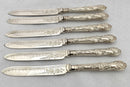 Edwardian Cased Set of Silver Handled Fruit Knives & Forks. Sheffield 1901.