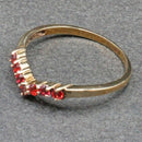 9ct gold fire opal wishbone ring