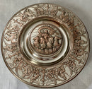 Elkington, Victorian, Neo Classical Silver Plate on Copper Circular Inkstand. Elkington & Co. 1873.