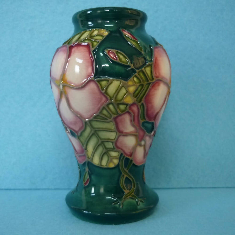 A Small Moorcroft Vase in the Mandeville Design by Angela Davenport.