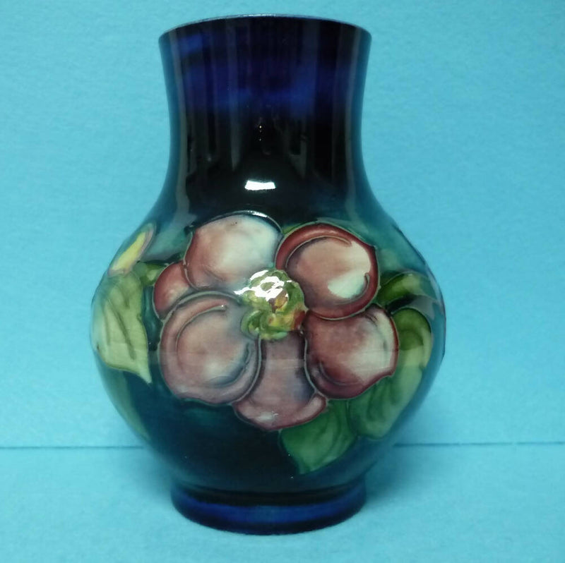 A Moorcroft Vase (Ht 5.0 inch) in the Clematis Pattern by Walter Moorcroft