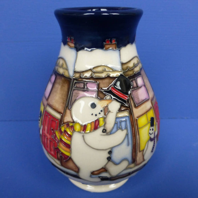 Moorcroft Vase Snowman's Greetings By Vicky Lovatt