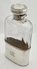 Edwardian Silver & Cut Glass Hip Flask. London 1910 Asprey & Co. Ltd.