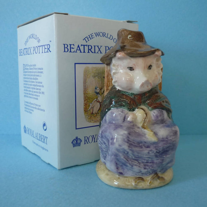A Boxed Royal Albert Beatrix Potter Figurine And this Pig had none
