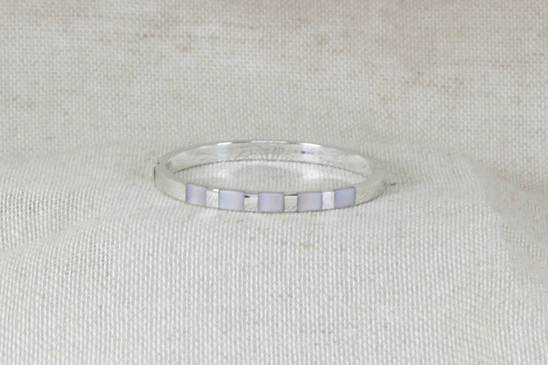 Silver & Mother of Pearl Bangle