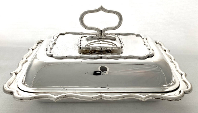 Art Nouveau Silver Plated Entree Dish & Cover. Asprey London, circa 1905.