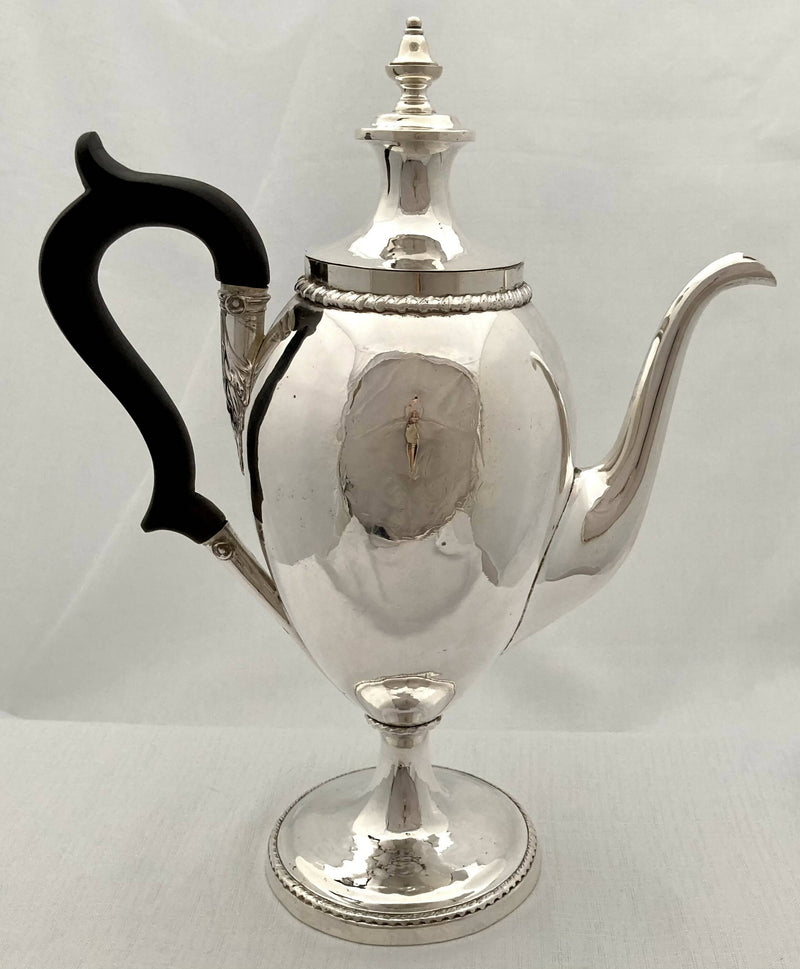 Georgian, George III, Old Sheffield Plate Pedestal Coffee Pot, circa 1800.