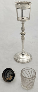 Edwardian Silver Plated Lamp Post Table Lighter. Barker Brothers, Birmingham.