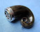 Miniature Horn & Silver Mounted Vinaigrette/Edinburgh 1896/Sponge