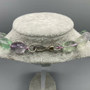 Faceted fluorite bead necklace