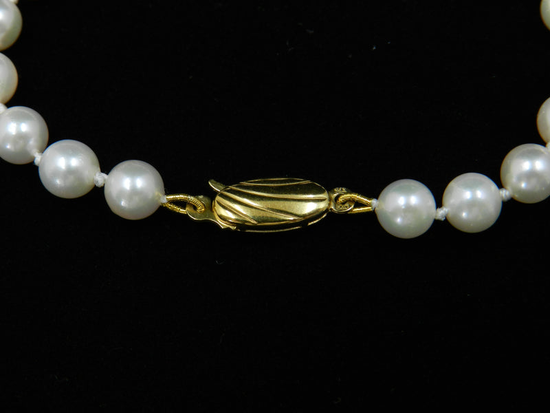 Cultured Pearl Bracelet Gold Clasp