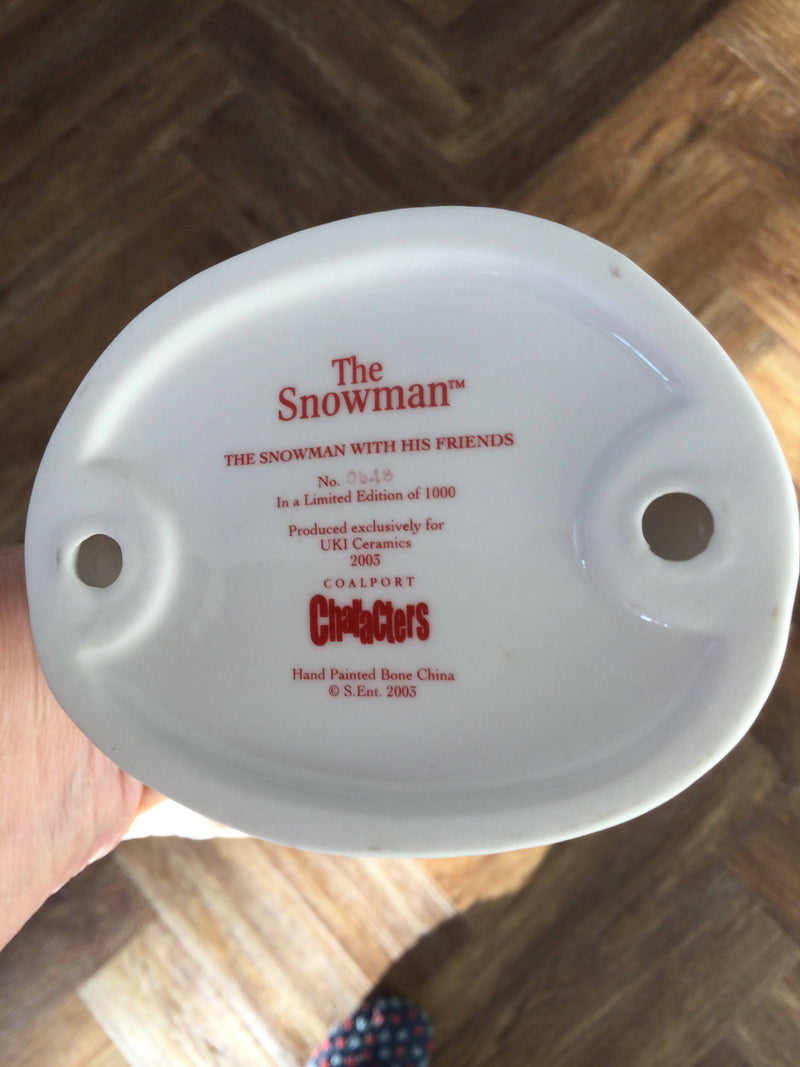 Coalport snowman figure Coalport The Snowman with his friends figure snowman limited edition