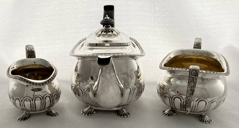 Georgian, George III, Matched Silver Tea Set. London 1816/20. 34.7 troy ounces.