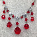 1950's ruby glass necklace