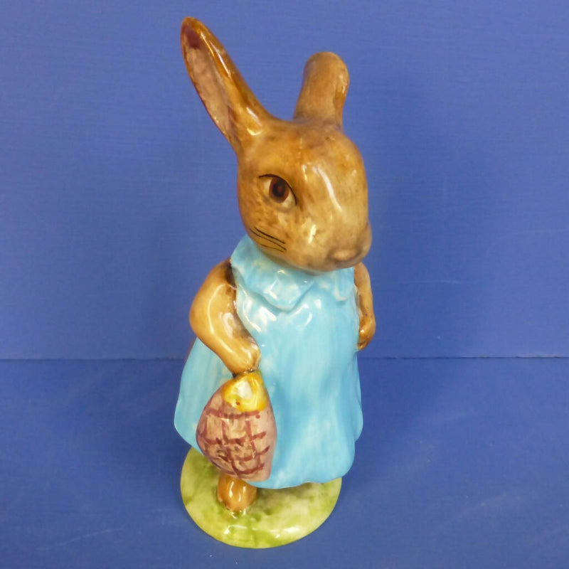 Beswick Beatrix Potter Figurine - Mrs Flopsy Bunny BP3B (Dark Blue Dress)