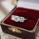 Certified 18ct White Gold Diamond 3.35cts Three Stone Ring