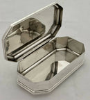 George V Silver Casket. London 1912 Robert Frederick Fox. 7.4 troy ounces.