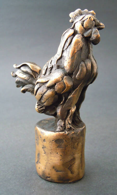 Edward Waites Sculpture, Bronze Cockerel