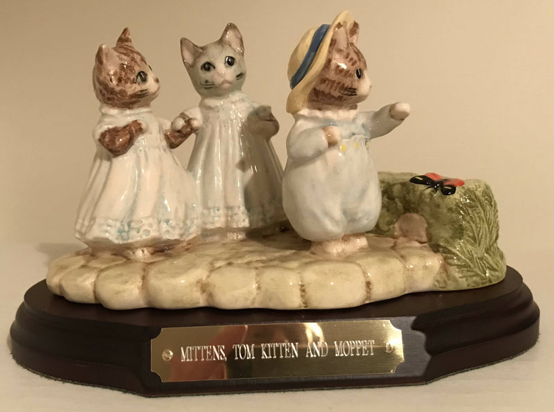 Beswick Mittens Tom Kitten and Moppet Beatrix Potter Tableau.