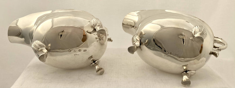 Georgian, George III, Pair of Silver Sauce Boats. London 1760 George Smith. 21.4 troy ounces.