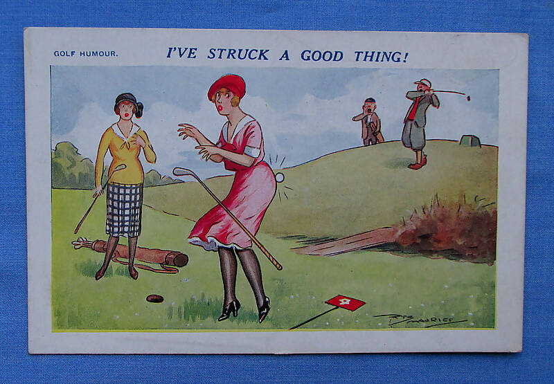 Collection Two Novelty/Humorous Golf/Golfing Postcard (s)/Scenes Powfoot