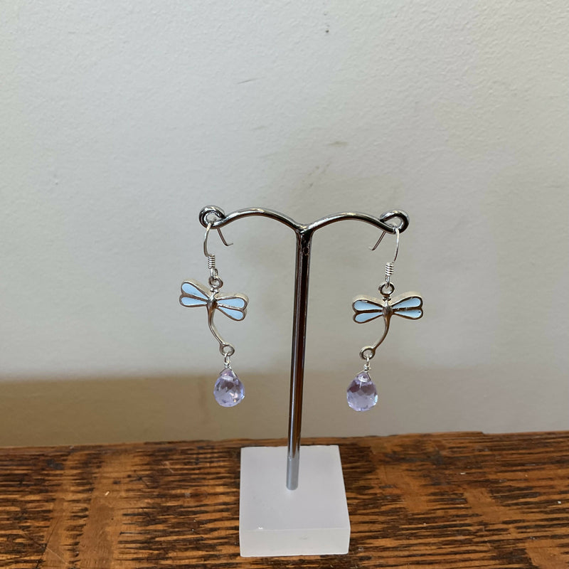 Sterling silver and amethyst earrings