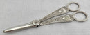Cased Pair of Silver Plated Grape Scissors. John Sanderson & Son of Sheffield.