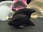New Lalique: Black "Fish" seal/sculpture
