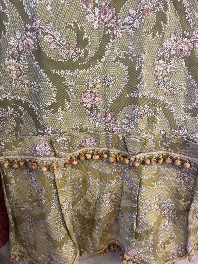 Antique French Chateau Brocade pelmet panel