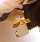 New Yellow Sapphire and Natural Cambodian Zircon Ring (Size T)