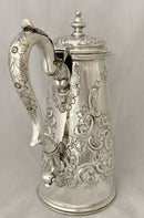 Georgian, George II, Silver Coffee Pot. London 1735 Gabriel Sleath. 25 troy ounces.