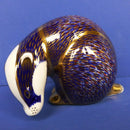 Royal Crown Derby Paperweight Badger
