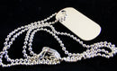 New Sterling Silver Dog Tag Pendant with Chain (Size 20)