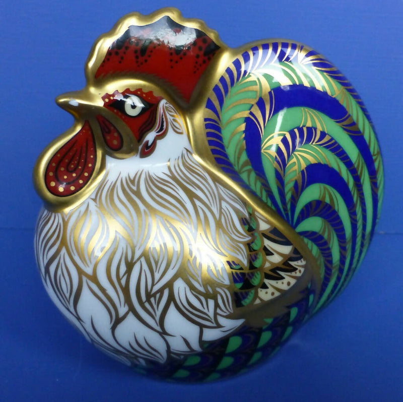 Royal Crown Derby Limited Edition Paperweight - Farmyard Cockerel (Boxed)