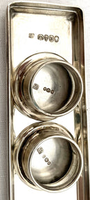 Early Victorian Silver Mounted Cut Glass Vanity Set. London 1839 Charles Rawlings & William Summers. 11.5 troy ounces.