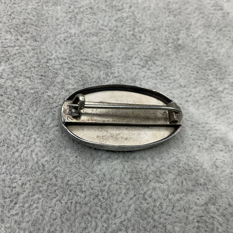 Silver Ruskin plaque brooch